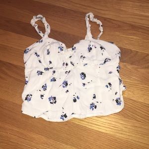 White floral tank